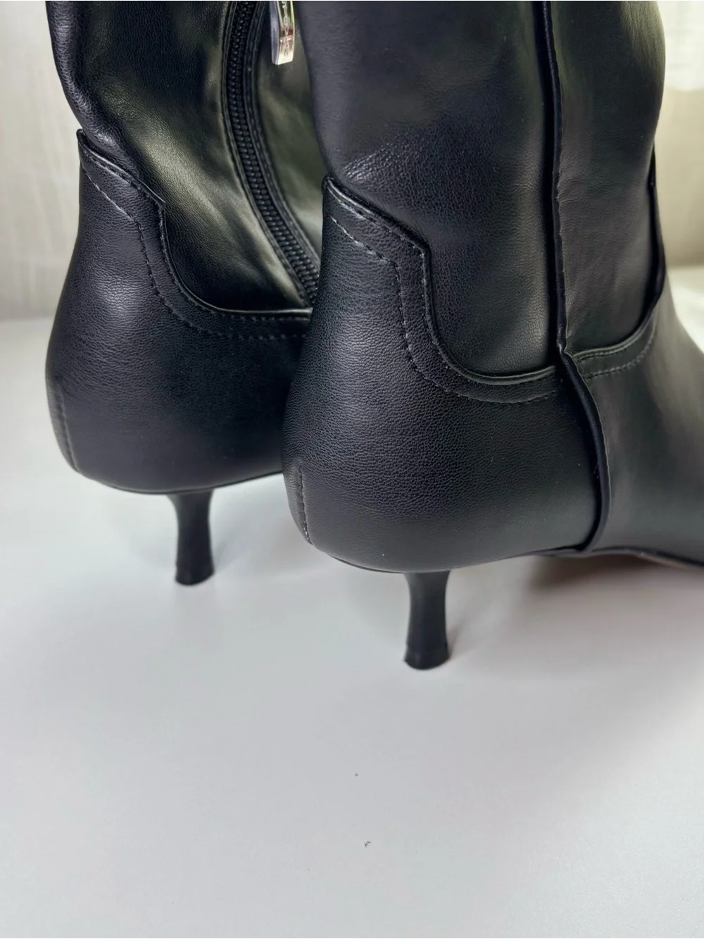 Steven New York New Britt Knee High Western Boots Black Pointed Toe 7.5